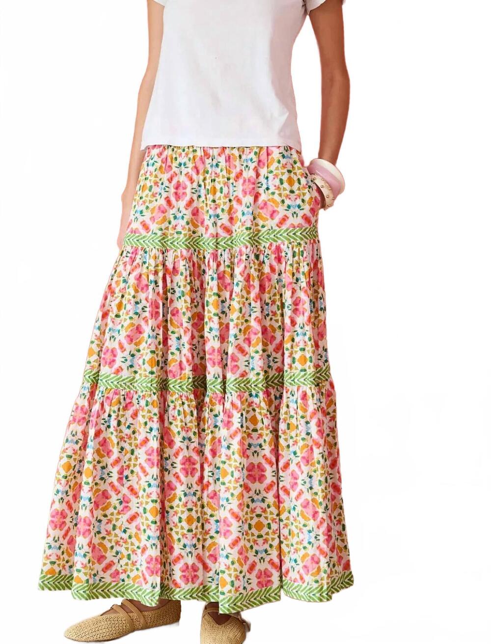 NEW BROOKS AVENUE wild bloom skirt in multi